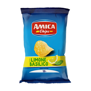 7078 -  Amica Chips Patatina Limone e Basilico Gr.50 Pz.21
